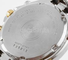 Seiko Sport 100 Cronograph acéltokos kvarc karóra, elemmel. Pontosan jár. d: 38 mm