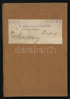 1910-1912 K. u. k. katonai igazolvány (K.u.k. Militärpass Festungsartillerie-Regiment Edler von Kollarz Nr. 6. 5. Feldkompagnie. + 1914-1917 3 db I. világháborús fotólap, 9x14 cm Dr. Sárkány (Stern) Lajos, zsidó származású személy hagyartékából.