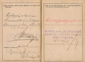 1910-1912 K. u. k. katonai igazolvány (K.u.k. Militärpass Festungsartillerie-Regiment Edler von Koll...