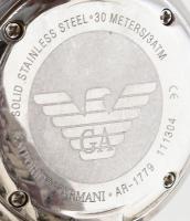 Armani acél tokos női kvarc karóra, elemmel. Pontosan jár. d: 32 mm