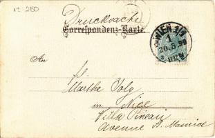 1899 (Vorläufer) Perchtoldsdorf, Holy Trinity statue. litho (EB)