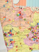 Az Ukrán SZSZK és a Moldáv SZSZK gazdasági térképe. két agy méretű térkép 80x80 cm