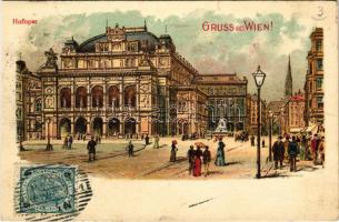 1903 Wien, Vienna, Bécs; Hofoper / opera house. litho (fl)