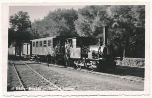 Buziás-fürdő, Baile Buzias; Trenul bailor / fürdő vasút, vonat, gőzmozdony / spa railway, train, locomotive. photo