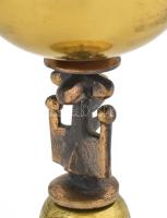 Muharos Lajos (1941- ): Iparművész réz serleg. Jelzés nélkül, kopott, m: 19 cm