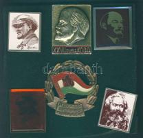 11db klf szocialista jelvény, kitűző közte 4db Lenin T:1,2