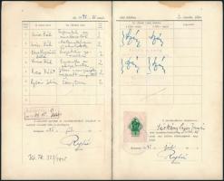 1945 Budapesti M. Kir. Középiskolai Tanárképzőintézet jelentkezőkönyve, fényképpel, izraelita vallás...