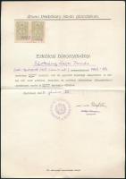 1945 Budapesti M. Kir. Középiskolai Tanárképzőintézet jelentkezőkönyve, fényképpel, izraelita vallás...