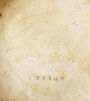 Antik kronográfos zsebóra. Stopperes. Működik zománc számlapon, apró repedéssel 53 mm,