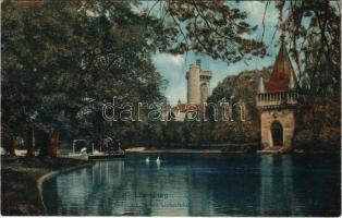 1913 Laxenburg, Franzensburg mit Überfuhr / castle, ferry