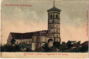 Gyulafehérvár, Alba Iulia, Karlsburg; Székesegyház a várban. Weisz Bernát kiadása / cathedral in the castle (lyuk / hole)