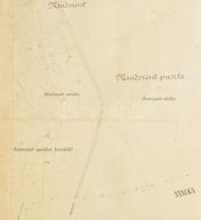 1913 Mindszentpuszta és környékének parcellázási térképe, vászontérkép, M. kir. állami Nyomda, 62×70...