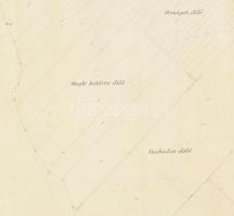 1913 Mindszentpuszta és környékének parcellázási térképe, vászontérkép, M. kir. állami Nyomda, 62×70...