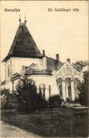 Marosillye, Maros-Illye, Ilia; Dr. Schillinger villa + &quot;Békéscsaba 1926. 225. sz. Petőfi cserkészcsapat zenekara&quot; (fl)