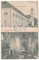 1910 Beszterce, Bistritz, Bistrita; Római katolikus templom és belseje. Bartha Mária kiadása / church interior (EK)