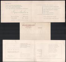 1952-1956-1958 3 db régi meghívó, közte 1956-os Sportbál meghívójával