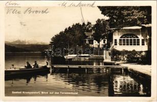 1928 Krumpendorf am Wörthersee (Kärnten), Blick auf das Terassenhotel / hotel