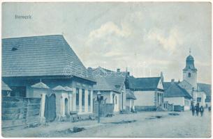 Bereck, Bereczk, Bretcu; Fő utca, templom / main street, church (fl)