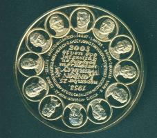 2003. "Magyarország-Anglia 6:3" aranyozott Ag emlékérem 31,103g T:PP Tanúsítvánnyal!