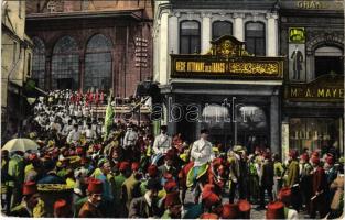 1909 Constantinople, Istanbul; En route pour le Sélamlik / Turkish military (EK)