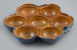 Tarkedli sütő Mázas cserép, XIX. sz. Felvidék. Sérült 25 cm