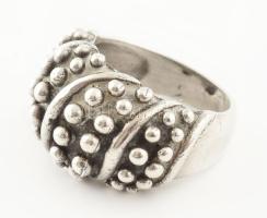 Ezüst (Ag) gyűrű, jelzett, 9,7 g, m: 53