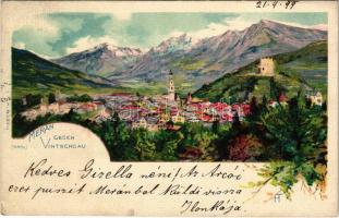 1899 (Vorläufer) Merano, Meran (Südtirol); Gegen Vintschgau / general view. litho (EK)