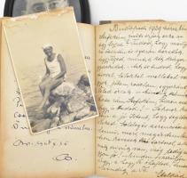 Géhl Zoltán (1888-1954) festőművész emlékkönyve, képekkel, jegyekkel, menükártyákkal sok megfejteni ...