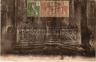 1907 Angkor Wat, Angle d'une tour en ruines deuxieme etage (EK)