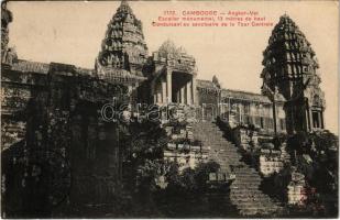 1912 Angkor Wat, Escalier monumental, 13 metres de haut Conduisant au sanctuaire de la Tour Centrale / sanctuary (EK)