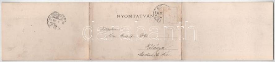 1901 Anina, Stájerlakanina, Stájerlak, Steierdorf; vasgyár teljes látképe. Három részes kihajtható p...