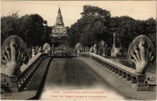 Phnom Penh, Pont des Nagas (Serpents polycephales) / bridge