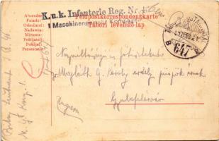 1917 Isonzo-Armee 1915 feliratú jelvény képe tábori levelezőlapon / WWI Austro-Hungarian K.u.K. mili...