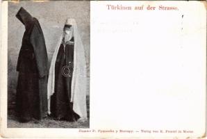 Türkinnen auf der Strasse / Bosnian folklore, Turkish women. Verlag v. R. Prcovic, Mostar (szakadások / tears)