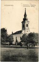 1912 Szászrégen, Sächsisch-Regen, Reghin; Katolikus templom. Bischitz J. kiadása / church