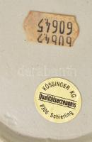 2 db férfifejes német söröskorsó, kézzel festett, az egyik etikettel jelzett, m: 15 cm