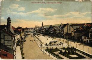 1913 Marosvásárhely, Targu Mures; Széchenyi tér. Porjes S. Sándor kiadása / square (kopott élek / worn edges)