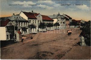 1917 Szászrégen, Sächsisch-Regen, Reghin; Közép utca / Mittelgasse / street (fa)