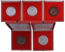 1985-1990. 5db NB II-es teke díjérem (52mm). Ebből 3db ezüstözött fém (1985-86, 1986-87, 1989-90), 2db bronzozott fém (1984-85, 1987-88), mindegyik eredeti tokban T:AU