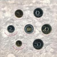 2008. 1Ft-100Ft (7xklf) "Búcsú az egy- és kétforintostól" forgalmi sor szettben T:PP Adamo...