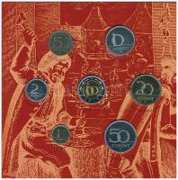 2001. 1Ft-100Ft (7xklf) forgalmi sor dísztokban, "Magyarország pénzérméi" sorozat, belső t...