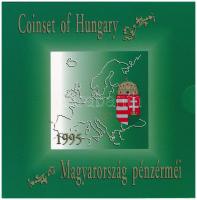 1995. 10f-200Ft (11xklf) forgalmi sor dísztokban, benne 200Ft Ag "Deák", "Magyarország pénzérméi" sorozat. A belső tok ragasztása részben elengedett. T:BU patina Adamo FO28.2