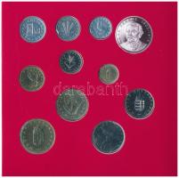 1994. 10f-100Ft (10xklf) "Magyarország pénzérméi" forgalmi sor dísztokban, + 1994. 200Ft A...
