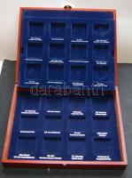 Fa éremtartó kazetta, 1db tálcával, 24 férőhellyel, 42x42mm