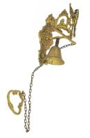 Réz fali csengő, jó állapotban, 17×14 cm