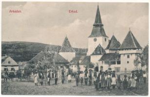 1911 Erked, Arkeden, Archita; Vásár tér az evangélikus erődtemplommal. H. Zeidner / square with fortified church