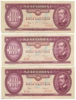 1984. 100Ft (3x) T:F közte szép papír Adamo F35