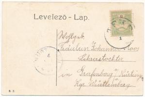 Teke, Tekendorf, Teaca; Marktplatz / Piac tér, templomok. Jul. Wagner kiadása / square, churches