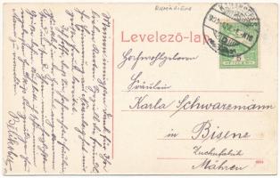 1909 Karánsebes, Caransebes; Philipphof, Központi kávéház / Cafe. Art Nouveau