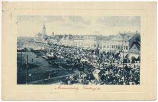 1913 Marosvásárhely, Targu Mures; Széchenyi tér, piac. W.L. Bp. 6415. / market on the square (EB)